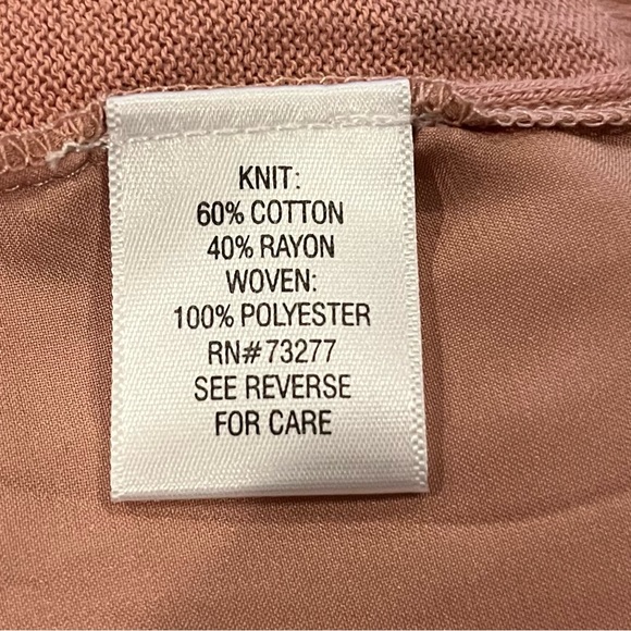 🌸NWT ELLE BLUSH PINK CARDIGAN SWEATER WITH SATIN BOW🌸 - Picture 8 of 8